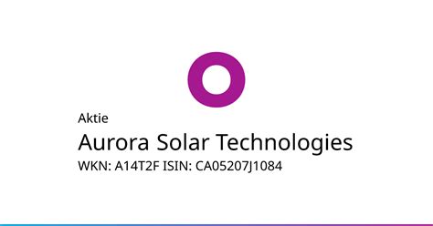 aurora solar technologies aktie
